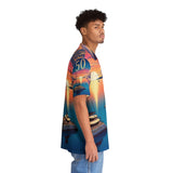 Men's Hawaiian Shirt - Sunset Yacht Design for Vibrant Summer Vibes