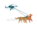 Drone Walking Dogs Unisex Jersey Short Sleeve Tee