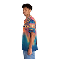 Men's Hawaiian Shirt - Sunset Yacht Design for Vibrant Summer Vibes