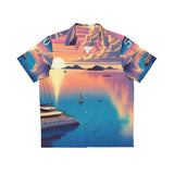Men's Hawaiian Shirt - Sunset Yacht Design for Vibrant Summer Vibes