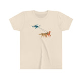 Drone Walking Dogs Youth Short Sleeve Tee