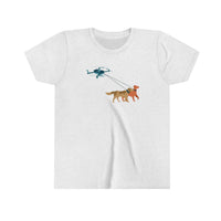 Drone Walking Dogs Youth Short Sleeve Tee