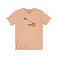 Drone Walking Dogs Unisex Jersey Short Sleeve Tee