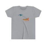 Drone Walking Dogs Youth Short Sleeve Tee