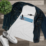 Drone Water Skiing Women's Premium Tee for Drone enthusiasts