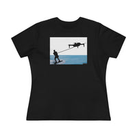 Drone Water Skiing Women's Premium Tee for Drone enthusiasts