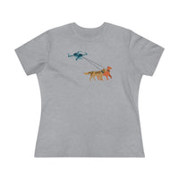 Drone Walking Dogs Women's Premium Tee for Drone enthusiasts