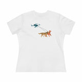 Drone Walking Dogs Women's Premium Tee for Drone enthusiasts