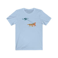 Drone Walking Dogs Unisex Jersey Short Sleeve Tee