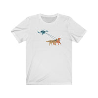 Drone Walking Dogs Unisex Jersey Short Sleeve Tee