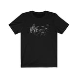 Feeding drones at the park Unisex Jersey Short Sleeve Tee