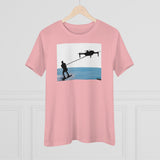 Drone Water Skiing Women's Premium Tee for Drone enthusiasts