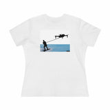 Drone Water Skiing Women's Premium Tee for Drone enthusiasts