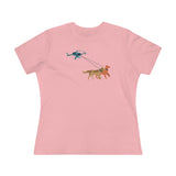 Drone Walking Dogs Women's Premium Tee for Drone enthusiasts