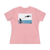 Drone Water Skiing Women's Premium Tee for Drone enthusiasts