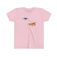 Drone Walking Dogs Youth Short Sleeve Tee