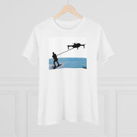 Drone Water Skiing Women's Premium Tee for Drone enthusiasts