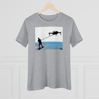 Drone Water Skiing Women's Premium Tee for Drone enthusiasts