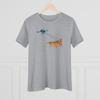 Drone Walking Dogs Women's Premium Tee for Drone enthusiasts