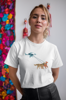 Drone Walking Dogs Women's Premium Tee for Drone enthusiasts