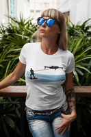 Drone Water Skiing Women's Premium Tee for Drone enthusiasts